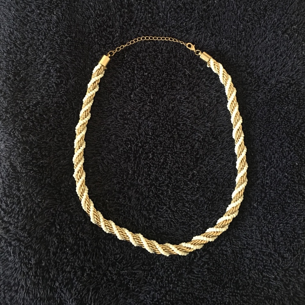White and gold rope J.Crew necklace
